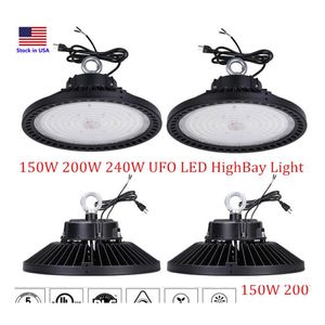 High Bay Ufo Led Light 240W 200W 150W Shop Lights Highbay Lamp Industrial Warehouse Fixtures Etl Dlc 5000K Drop Delivery Lighting Dhzin