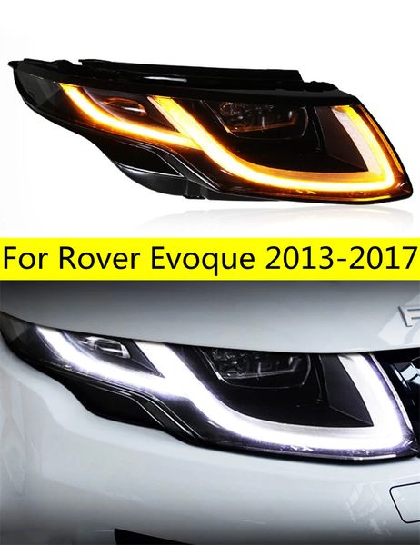 Lámpara frontal de Luz De Carretera para Range Rover Evoque 20 13-20 17 LED, lente de doble haz, luces de circulación diurna, faros de señal