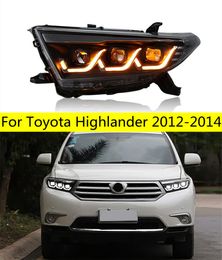 Grootlicht LED Licht voor Toyota Highlander Koplampen 2012-2014 Kluger Dagrijverlichting Koplamp Dynamische Richtingaanwijzer