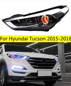 Feux de route LED pour Hyundai Tucson phare LED 15-18 phares de voiture DRL clignotant lampe avant