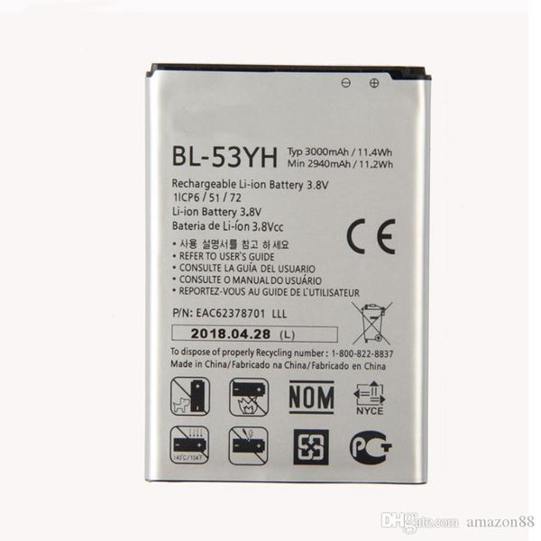 Batteries hautes BL-53YH pour LG G3 D858 D859 D830 D850 D851 D855 F460 F400K/S/L VS985 F400 Batterie