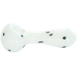 Piezas de pipa de vidrio de borosilicato alto Pipas de fumar sopladas a mano Pipa de cuchara de tabaco de color crema suave manchada