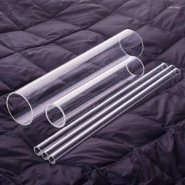 Tubo de vidrio de alto borosilicato O.D. 60 mm de espesor. 2 mm/2,8 mm/5 mm L. 80 mm/450 mm/500 mm/600 mm Resistente a la temperatura