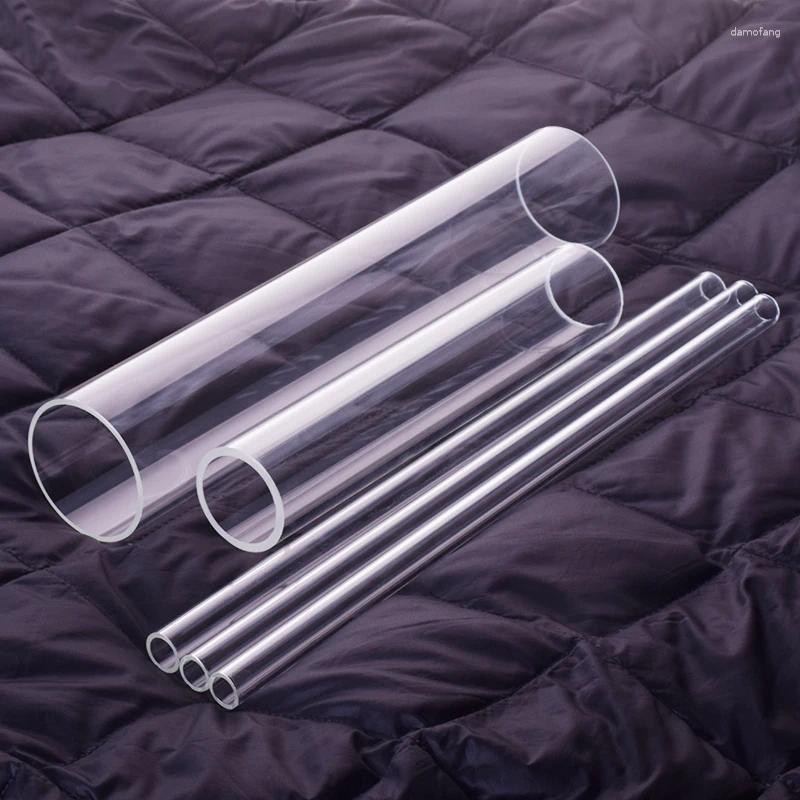 Tubo in vetro borosilicato ad alto diametro esterno 60mm sp. 2 mm/2,8 mm/5 mm L. 80 mm/450 mm/500 mm/600 mm Resistente alla temperatura