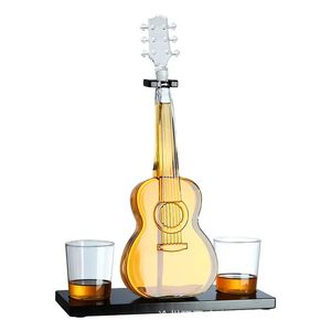 Borosilicate de borosilicate bouteille de vin guitare violon de violage de viol de vide épaissie de cartouche artisanale épaissie décoration de bouteille 231222