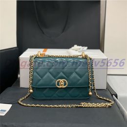 Sac de haute marque sacs à bandoulière sac à main portefeuille à carreaux double lettre bouton solide coton en peau de mouton motif uni sacs de soirée de luxe pour femmes