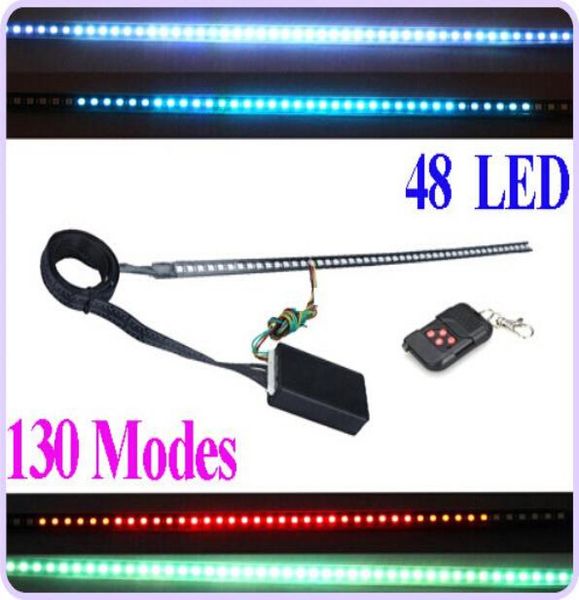 Alto brillo 130 modos de escaneo 7 colores Knight Rider Lights Barra de iluminación 5050 SMD 48 LED 12V con control remoto 1428568