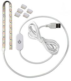 Hoge Helderheid 5V LED Strips Dimbare SMD2835 2M USB Power Spiegel verlichting Strip Touch Schakelaar Waterdichte LED TV Back Light LL