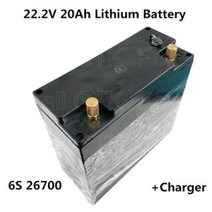 Batterie Lithium-Ion haute capacité 22.2V, 20ah, 26700, pour stockage d'énergie solaire, alimentation de secours, perceuses, scooter électrique