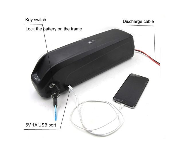 Batería de tubo descendente de bicicleta eléctrica de alta capacidad, 48V, 17AH, 18AH, 1000W, uso de batería de iones de litio de celda LG, kit de Motor de bicicleta eléctrica, UE, sin impuestos