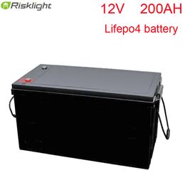 Paquete de batería de iones de litio Lifepo4 12V 200Ah de alta capacidad para el sistema de energía solar