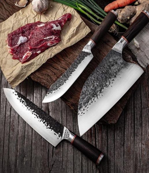 Couteau de chef en acier à haut carbone vêtu en acier forgé à désosser trancher boucheur couteaux de cuisine viande de viande de viande