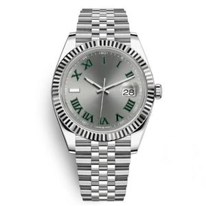 Alto costo efectivo Datejust Zafiro 41 mm Acero Plata Dial Relojes Hombres 2813 Mecánico Automático Vestido de moda Presidente Desinge337n