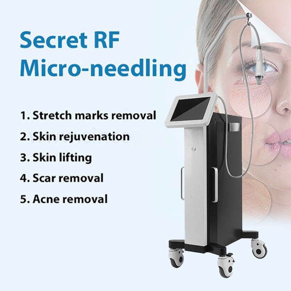 Máquina de eliminación de cicatrices con microagujas de RF fraccional de alto costo y rendimiento con microagujas de radiofrecuencia con cartuchos de agujas