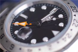 Hoge kosten horloges Effectieve Sapphire Explorer II 42 MM Luxe Zwart Horloge Heren Azië 2813 Beweging Mechanisch Automatisch Horloge i195a