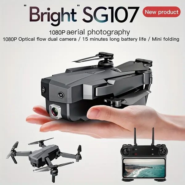 Drone avec caméra haute définition avec maintien d'altitude stable, prise de photos et vidéos par gestes, contrôle facile, suivi intelligent, vol environnant fluide, longue durée de vie de la batterie