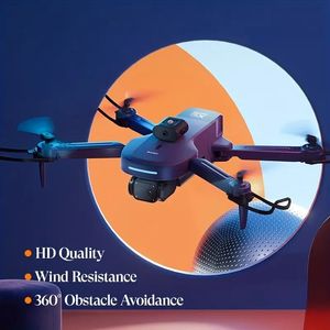 Drone à double caméra haute définition avec moteur sans balais, cardan stable, position du flux optique, décollage et atterrissage à une touche, suivi intelligent, conception pliable, étui de transport