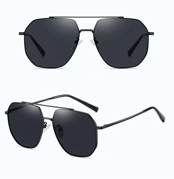 Lunettes de soleil polarisées haute définition, lunettes de conduite classiques pour hommes, lunettes de soleil pilotes colorées, 5 couleurs