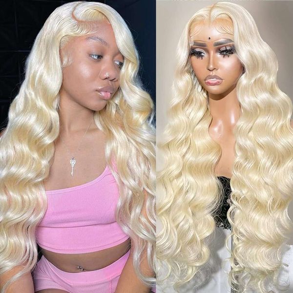 Perruque Lace Front Wig 613 Body Wave haute densité, cheveux humains 30 pouces avec Lace Frontal HD – Perruque blonde 613 de qualité supérieure pour un look époustouflant