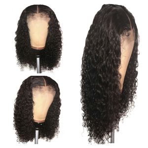 Kinky Curly Lace Front Wigs et perruques de cheveux humains en dentelle pré-plumées pour les femmes noires Vague de corps droite Kinky Curly Virgin Cheveux brésiliens