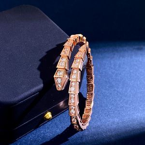 Haute diamant bracelet bracelet designer femmes bracelets bulgare 925 argent strass serpent bracelets anneaux or argent rose couleurs amoureux mariage bijoux cadeaux