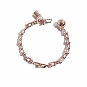 Haute édition Lock Charms Hardwear Chaînes Bracelets Gradué Bracelet Charms Cadeau de Fête des Mères Plaqué Or 18 Carats Designer Jewel337o