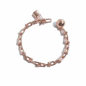 Haute édition Lock Charms Hardwear Chaînes Bracelets Gradué Bracelet Charms Cadeau de Fête des Mères Plaqué Or 18 Carats Designer Jewel235n