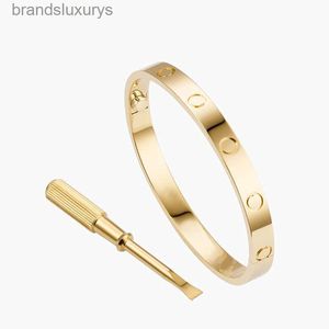 Bracelets à vis de manchette de haute édition Bracelets Brangles pour femmes hommes Gold Silver Rosegold Color 316L Bijoux en acier titane avec tournevis clé de 15 cm à 22 cm