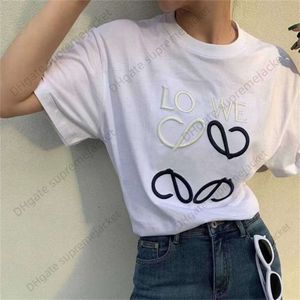 Fashion de luxe haute édition luojia classique de base mate 3D broderie Souchy Unisexe T-shirt à manches courtes