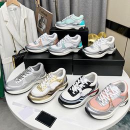 High Edition mesh-sneakers Lage platte hakken Ronde neus met hakken Dames luxe ontwerpers Mode Vrijetijdsschoenen Fabrieksschoeisel