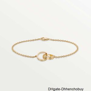 Hochwertige Charm-Armbänder aus Titanstahl, Liebe für Frauen, Mädchen, Damen, Geschenk, Designer-Schmuck, klassisches Design, doppelte Schleife, gekreuzt, UXEG