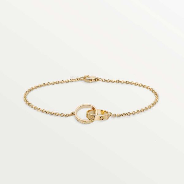 Bracelets porte-bonheur en acier titane haute édition amour pour femmes filles dames bijoux de créateur conception classique Double boucle croisée