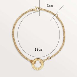 Bracelets à breloques haute édition pour femmes, filles, dames, cadeau d'amoureux, ensemble de bijoux tendance en acier titane 316L avec 2 diamants taille brillant