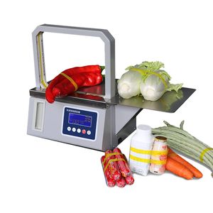 Máquina flejadora automática de cinta OPP de alta eficiencia máquina inteligente para atar billetes de alimentos vegetales de supermercado