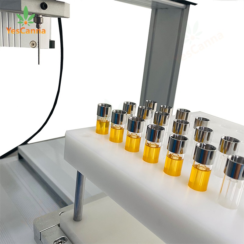 High Efficiency Fully Automatic Cartridge Filling Machine Thick Oil Distillate Cartridge Filler With Free Money Cart Mold Fm07