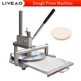 High Efficiency Manual 304 Stainless Steel 30cm Cake Squeezing Machine Chapati Pie Dough Press Machine For Food Shops Restaurant