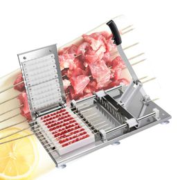 Hoge Efficiency Manual Doner Kebab Machines Vlees Skewer Machine Handkleding Voedsel Lamb String Tender Vlees Machine