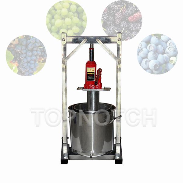 Presse-fruits hydraulique manuel à haute efficacité presse-raisin en acier inoxydable petit fabricant de pressage de vin de glace