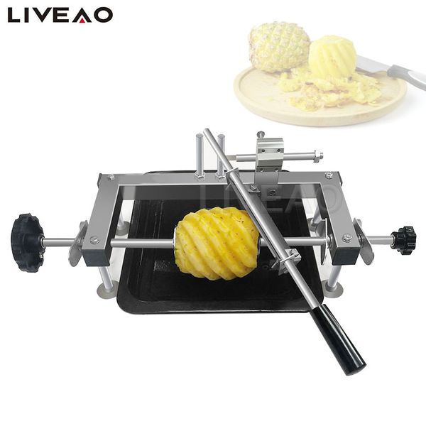 Machine à éplucher la peau d'ananas, haute efficacité, manuelle, en acier inoxydable, trancheuse, couteau à éplucher, outil de coupe