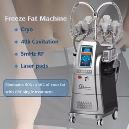Hoog rendement staande cryotherapiemachine voor cellulitis barsten Lichaamscontouren Vermoeidheid verwijderen Cavitatie RF Laser 4 in 1 apparaat