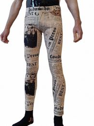 hoog-elastische casual potlood broek Persaliteit jeans stijl geprinte melk zijden skinny broek retro krantenbrief afdrukken leggings x8vi#