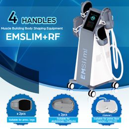 Haute Emslim nova amincissant 4 poignées avec coussin RF forme du corps HI-EMT EMS sculpter construire Muscles stimulateur électromagnétique