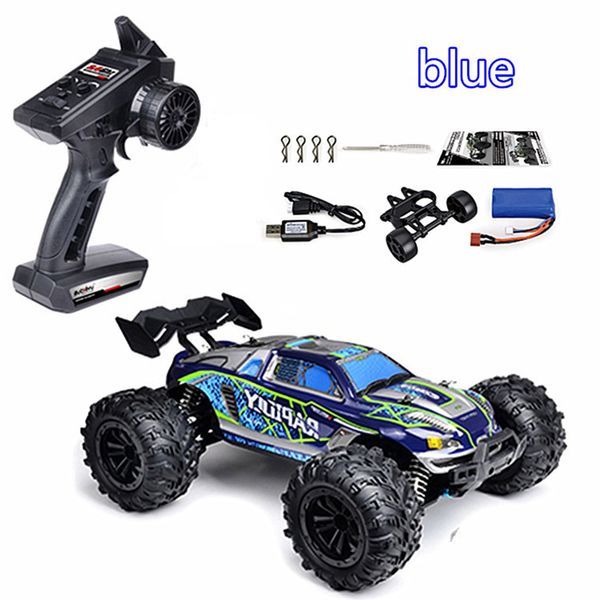 Gama alta Escala 1:16 Coches RC grandes Luz LED 38 km / h Coches RC de alta velocidad Juguetes para adultos Niños Coche de control remoto 2.4G 4WD Off Road Monster Pickup Truck 2350