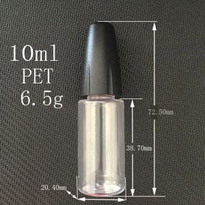 Bouteilles de compte-gouttes en plastique de 10 ml haut de gamme avec pointes en métal bouteille d'aiguille vide récipient en plastique pour animaux de compagnie liquide pour jus