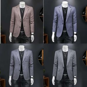 Haut de gamme 2023 Small's Men's Casual Business Handsome Shirt Version coréenne Tendance Spring Cotton Single Suit Veste Big Fat Man, 200 livres disponibles S-5XL