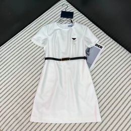 Vestido informal de manga corta para mujer, novedad de verano de diseñador de gama alta 2024