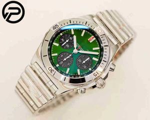 High-end 7750 Chronograph 316 AAAAA Luxe 42 mm Duikstaal Merk BEWEGING WATCH WATCH GROEN GF FACTORY HLT7