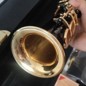 Saxophone soprano haut de gamme 992 tuyau droit ton BB laiton nickelé fabrication artisanale japonaise motif gravé avec accessoires