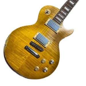 Guitare électrique vieilli haut de gamme finition Nitro Peter Green Garry Moore Lemon Burst