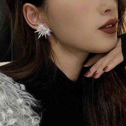 Boucles d'oreilles ailes d'ange haut de gamme luxe Zircon exagéré tempérament européen et américain femmes cadeau de mariage